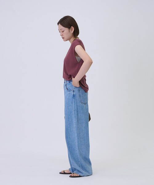 Healthy denim（ヘルシーデニム）の「【Healthy DENIM/ヘルシーデニム】 Beets / ビーツ　デニムパンツ　カーヴィーパンツ（デニムパンツ・レディース・サックスブルー・34/36/38/32）」の6枚目の写真