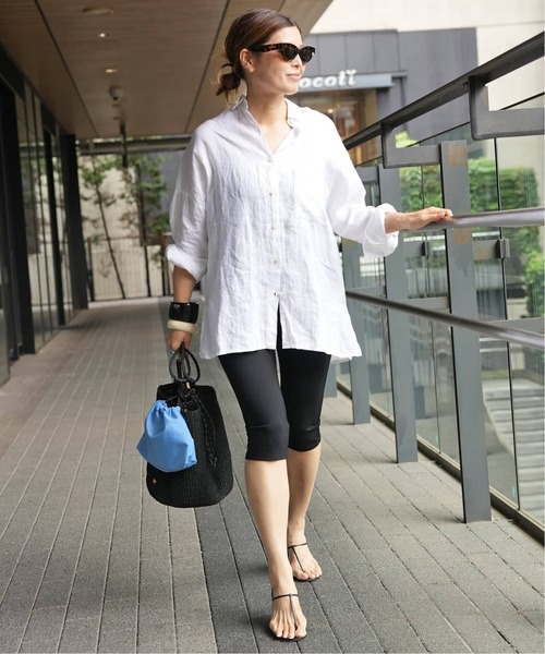 Deuxieme Classe（ドゥーズィエムクラス）の「*New Linen ワイドシャツ（シャツ/ブラウス・レディース・ホワイト・FREE）」の5枚目の写真