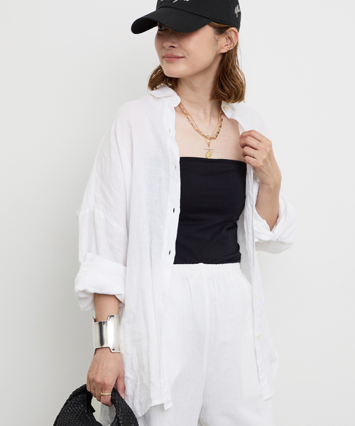 Deuxieme Classe（ドゥーズィエムクラス）の「*New Linen ワイドシャツ（シャツ/ブラウス・レディース・ホワイト・FREE）」の11枚目の写真