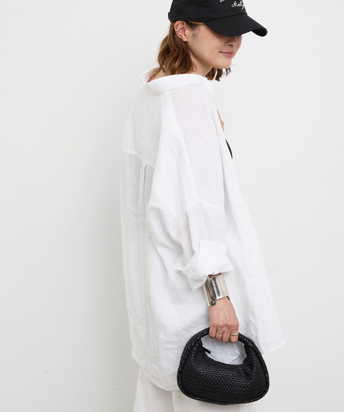 Deuxieme Classe（ドゥーズィエムクラス）の「*New Linen ワイドシャツ（シャツ/ブラウス・レディース・ホワイト・FREE）」の12枚目の写真