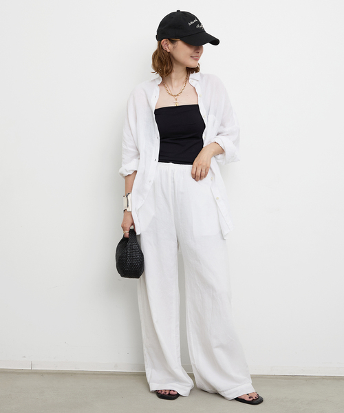 Deuxieme Classe（ドゥーズィエムクラス）の「*New Linen ワイドシャツ（シャツ/ブラウス・レディース・ホワイト・FREE）」の16枚目の写真