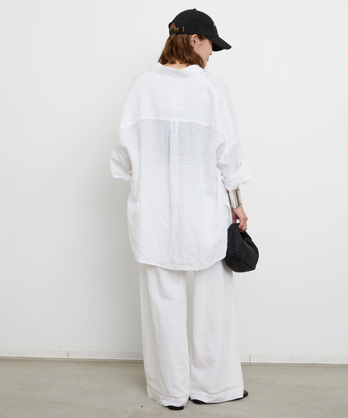 Deuxieme Classe（ドゥーズィエムクラス）の「*New Linen ワイドシャツ（シャツ/ブラウス・レディース・ホワイト・FREE）」の19枚目の写真