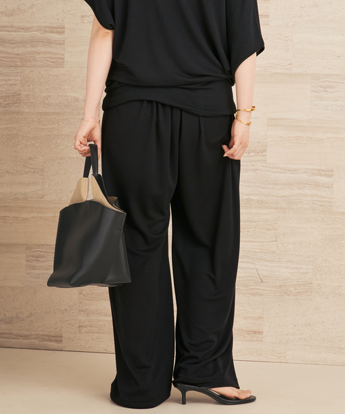 plage(プラージュ)の「《追加》Jersey Drape パンツ 2(その他パンツ・レディース・ブラック/ネイビー/ブラウン・34/36/38)」の13枚目の写真