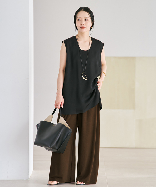 plage(プラージュ)の「《追加》Jersey Drape パンツ 2(その他パンツ・レディース・ブラック/ネイビー/ブラウン・34/36/38)」の21枚目の写真