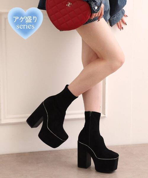 ESPERANZA(エスペランサ)の「【アゲ盛り/約14cm】アゲ盛りショートブーツ(ブーツ・レディース・ブラウン系1/ブラック系・L/LL/M/S)」の3枚目の写真