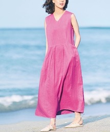 ｍｅｎｓｈａ！　ガーゼでドレスアップ！リネン混コクーンワンピース