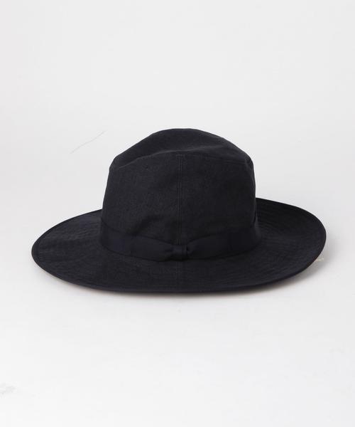 KIJIMA TAKAYUKI(キジマ タカユキ)の「KIJIMA TAKAYUKI(キジマタカユキ) LINEN WIDE BRIM HAT(ハット・メンズ・ホワイト/ネイビー・2)」の3枚目の写真