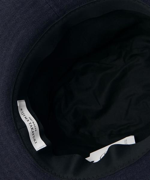 KIJIMA TAKAYUKI(キジマ タカユキ)の「KIJIMA TAKAYUKI(キジマタカユキ) LINEN WIDE BRIM HAT(ハット・メンズ・ホワイト/ネイビー・2)」の5枚目の写真