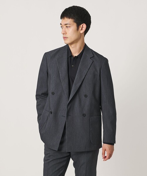 UNITED ARROWS(ユナイテッドアローズ)の「テックデニム ダブル 4ボタン テーラードジャケット UA COZY ウォッシャブル ヨコストレッチ(テーラードジャケット・メンズ・ネイビー・M/L/XXL/XL/S)」の3枚目の写真