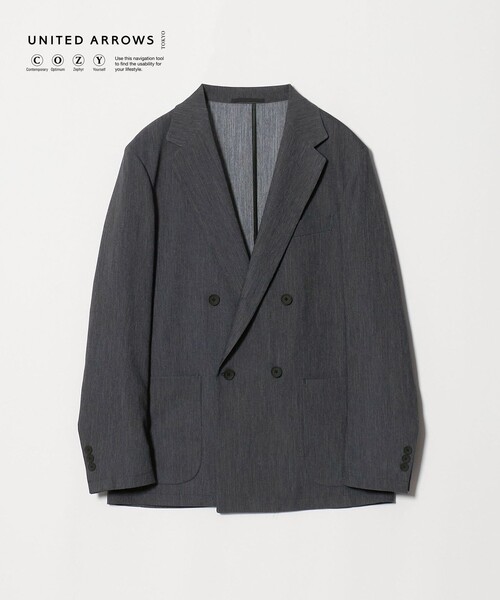 UNITED ARROWS(ユナイテッドアローズ)の「テックデニム ダブル 4ボタン テーラードジャケット UA COZY ウォッシャブル ヨコストレッチ(テーラードジャケット・メンズ・ネイビー・M/L/XXL/XL/S)」の2枚目の写真