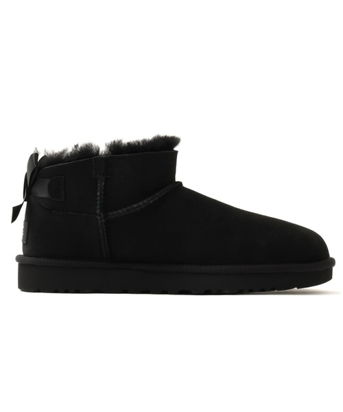 UGG（アグ）の「UGG W ULTRA MINI BAILEY BOW / アグ ウルトラ ミニ ベイリー ボウ（ブーツ・レディース・ブラック・23.0cm/22.0cm/25.0cm/24.0cm）」の5枚目の写真