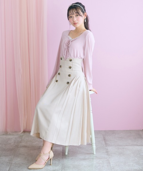 marun(マルン)の「<大きいサイズ>コルセットデザインフレアスカート marun(スカート・レディース・ブラック/ベージュ・3L/LL/L/5L/4L)」の11枚目の写真