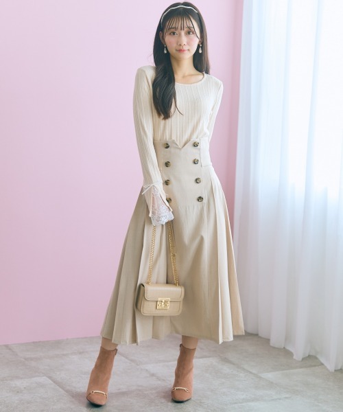 marun(マルン)の「<大きいサイズ>コルセットデザインフレアスカート marun(スカート・レディース・ブラック/ベージュ・3L/LL/L/5L/4L)」の10枚目の写真