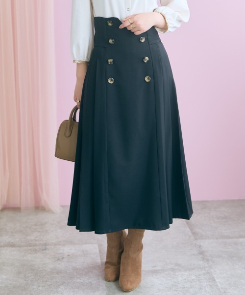 marun(マルン)の「<大きいサイズ>コルセットデザインフレアスカート marun(スカート・レディース・ブラック/ベージュ・3L/LL/L/5L/4L)」の17枚目の写真