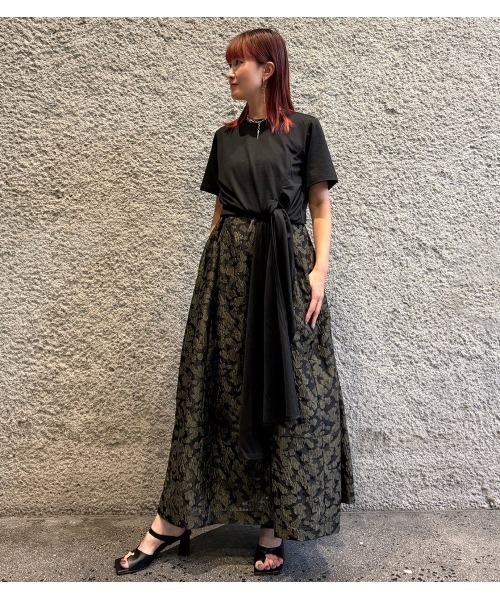 LE CIEL BLEU(ルシェルブルー)の「ボリューミナスジャカードキャミドレス / Voluminous Jacquard Cami Dress(ワンピース・レディース・カーキ・36/38)」の11枚目の写真