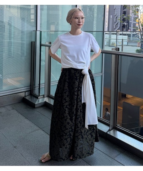 LE CIEL BLEU(ルシェルブルー)の「ボリューミナスジャカードキャミドレス / Voluminous Jacquard Cami Dress(ワンピース・レディース・カーキ・36/38)」の10枚目の写真