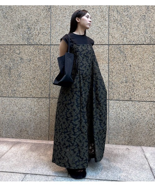 LE CIEL BLEU(ルシェルブルー)の「ボリューミナスジャカードキャミドレス / Voluminous Jacquard Cami Dress(ワンピース・レディース・カーキ・36/38)」の17枚目の写真