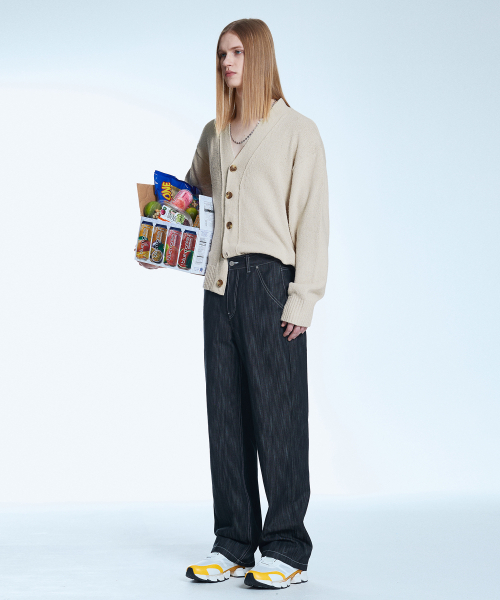 SECONDMONO(セカンドモノローグ)の「コットンブークレニットカーディガンベージュ SECD001BEIGE(カーディガン/ボレロ・メンズ・その他・MEDIUM/LARGE)」の3枚目の写真