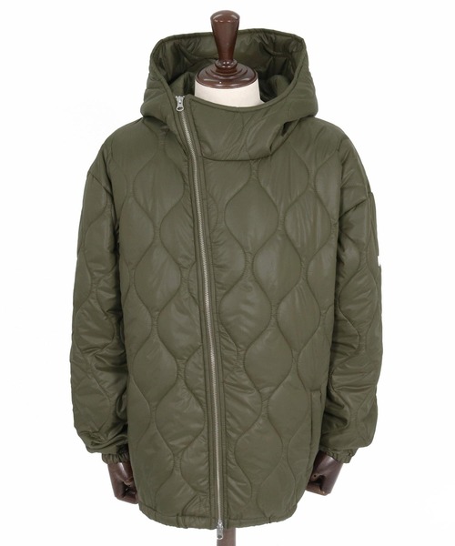 ANGENEHM(アンゲネーム)の「mj11785-Wave Quilted Zip Hooded Coat キルトナイロンフーディージャケット(AG07-012acg)(ナイロンジャケット・メンズ・ダークブルー/ブラック/カーキ/グレイッシュベージュ・S/M/L)」の12枚目の写真