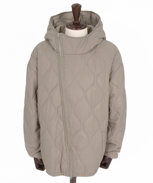 ANGENEHM(アンゲネーム)の「mj11785-Wave Quilted Zip Hooded Coat キルトナイロンフーディージャケット(AG07-012acg)(ナイロンジャケット・メンズ・ダークブルー/ブラック/カーキ/グレイッシュベージュ・S/M/L)」の13枚目の写真