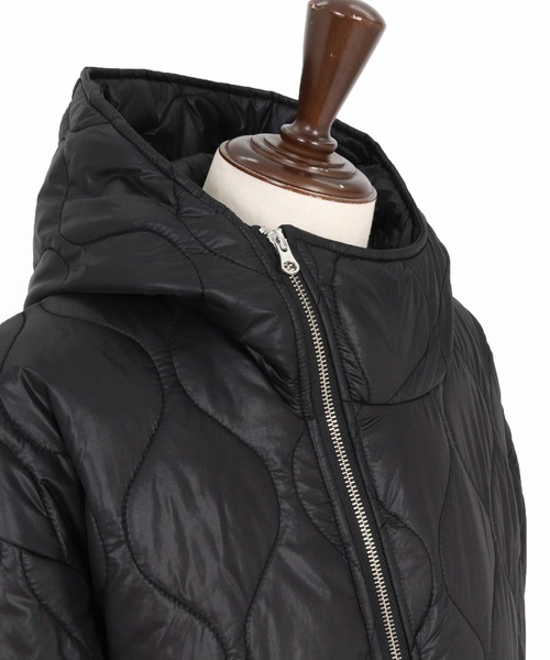 ANGENEHM(アンゲネーム)の「mj11785-Wave Quilted Zip Hooded Coat キルトナイロンフーディージャケット(AG07-012acg)(ナイロンジャケット・メンズ・ダークブルー/ブラック/カーキ/グレイッシュベージュ・S/M/L)」の16枚目の写真