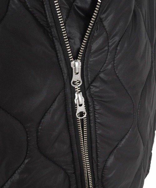 ANGENEHM(アンゲネーム)の「mj11785-Wave Quilted Zip Hooded Coat キルトナイロンフーディージャケット(AG07-012acg)(ナイロンジャケット・メンズ・ダークブルー/ブラック/カーキ/グレイッシュベージュ・S/M/L)」の6枚目の写真