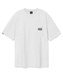 キャンプストーニーポケットオーバーサイズ半袖Tシャツ（アイスグレー）