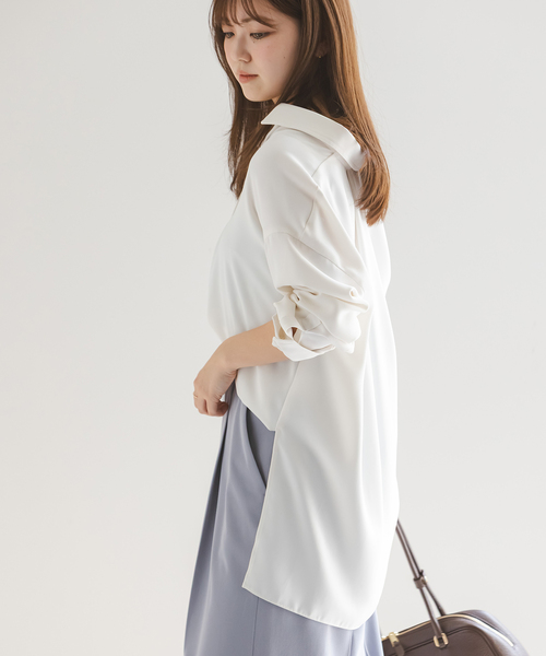Noble（ノーブル）の「《追加・新色》シーズンカラープレーンシャツ（シャツ/ブラウス・レディース・ホワイト/ピンク系その他/ライトイエロー・FREE）」の22枚目の写真