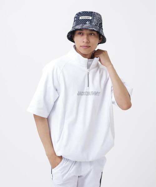 Jack Bunny!!（ジャックバニー）の「ＨｙｐｅｒＨｅｌｉｘメッシュ　半袖ハーフジップカットソー（スウェット・メンズ・カーキ/ネイビー/ホワイト・MEDIUM/X-LARGE/LARGE）」の5枚目の写真