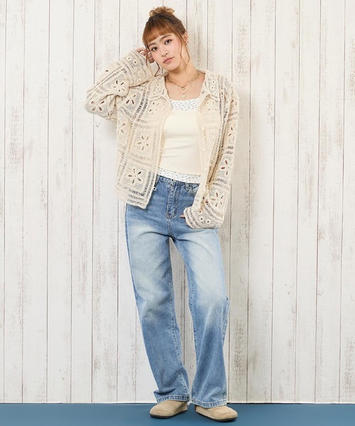 anap mimpi（アナップミンピ）の「クロシェ編みシャツ（シャツ/ブラウス・レディース・ベージュ・F）」の10枚目の写真