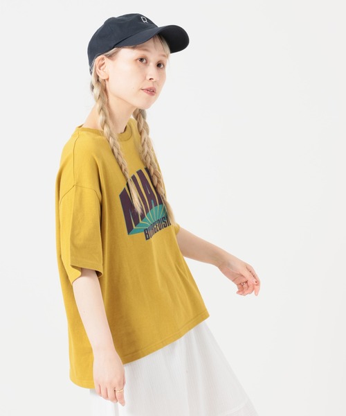 HEART MARKET(ハートマーケット)の「MIAMIワイドなプリントT(Tシャツ/カットソー・レディース・イエロー/ナチュラル/チャコール/レッド・MEDIUM/LARGE)」の3枚目の写真