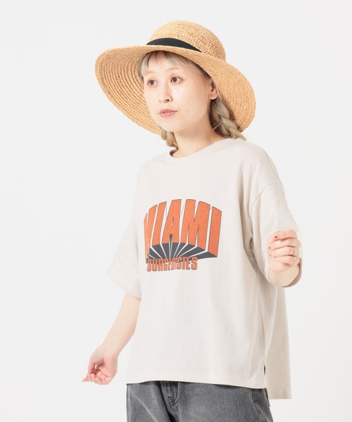 HEART MARKET(ハートマーケット)の「MIAMIワイドなプリントT(Tシャツ/カットソー・レディース・イエロー/ナチュラル/チャコール/レッド・MEDIUM/LARGE)」の8枚目の写真
