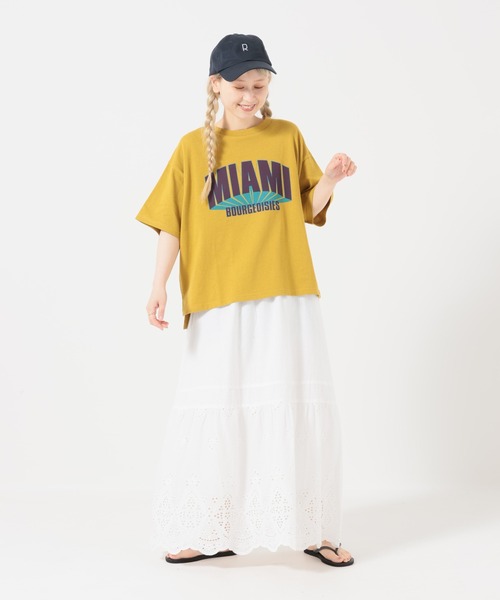 HEART MARKET(ハートマーケット)の「MIAMIワイドなプリントT(Tシャツ/カットソー・レディース・イエロー/ナチュラル/チャコール/レッド・MEDIUM/LARGE)」の20枚目の写真