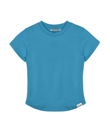 CURVED SLIM TOP_AQUA BLUE