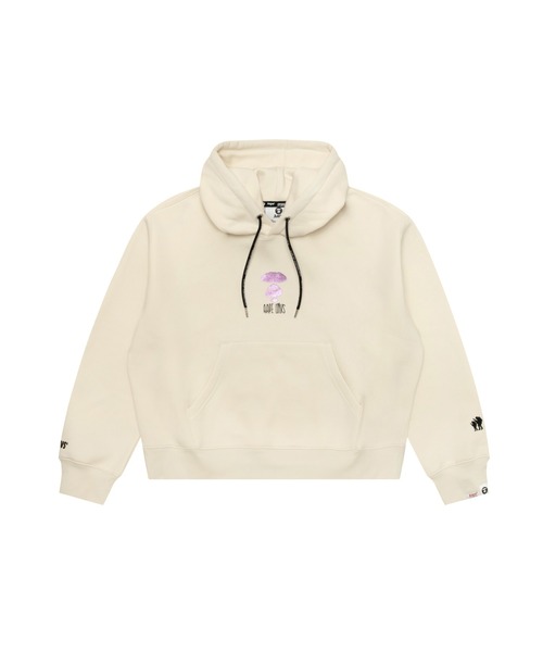 AAPE BY A BATHING APE(エーエイプバイアベイシングエイプ)の「AAPE PULLOVER HOODIE(パーカー・レディース・アイボリー/ブラック/ライトパープル・X-SMALL/SMALL/XX-SMALL)」の3枚目の写真