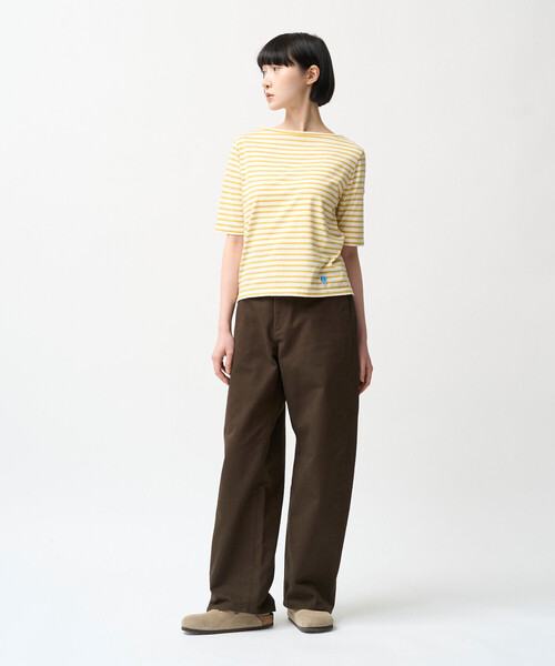 ORCIVAL（オーシバル）の「ORCIVAL | コットンドライツイル ワイドカーブパンツ WOMEN（その他パンツ・レディース・ベージュ/ダークブラウン・2/1）」の19枚目の写真