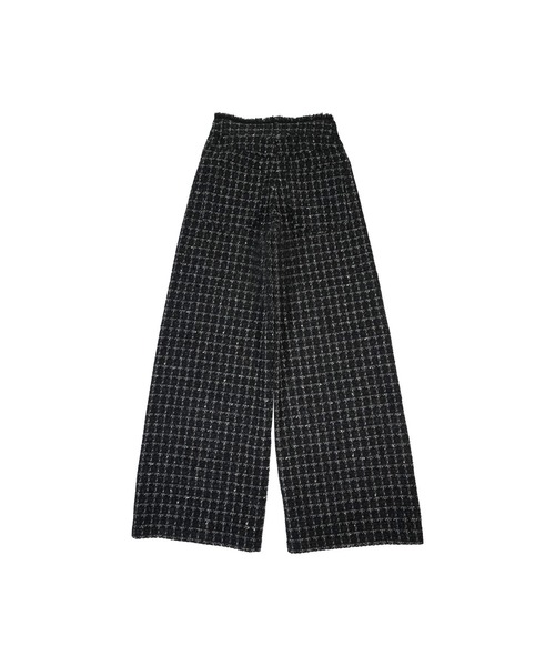 MSGM(エムエスジーエム)の「ブークレツイード ワイドパンツ(その他パンツ・レディース・ブラック系・40)」の2枚目の写真