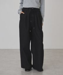 ワイドストレートイージーデニムパンツ