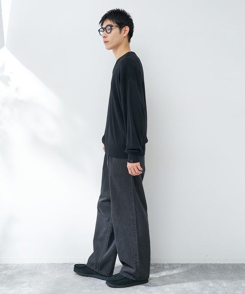 B.C STOCK(ベーセーストック)の「SILK MIX V NECK PULLOVER(ニット/セーター・メンズ・チャコールグレー/ブラック/ネイビー/グリーン・MEDIUM/LARGE/X-LARGE)」の6枚目の写真