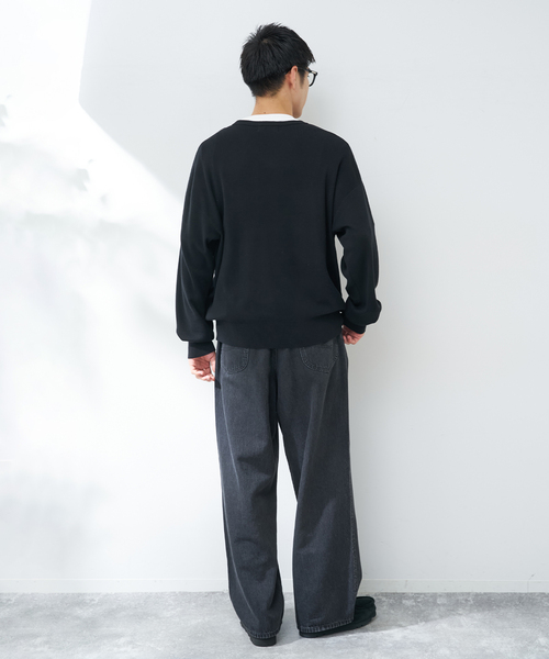 B.C STOCK(ベーセーストック)の「SILK MIX V NECK PULLOVER(ニット/セーター・メンズ・チャコールグレー/ブラック/ネイビー/グリーン・MEDIUM/LARGE/X-LARGE)」の7枚目の写真
