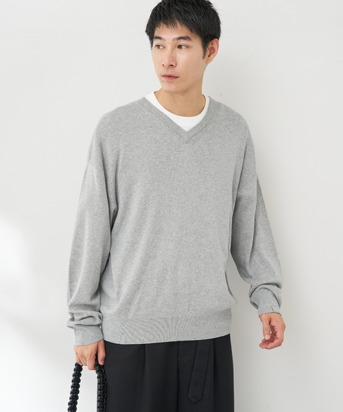 B.C STOCK(ベーセーストック)の「SILK MIX V NECK PULLOVER(ニット/セーター・メンズ・チャコールグレー/ブラック/ネイビー/グリーン・MEDIUM/LARGE/X-LARGE)」の17枚目の写真