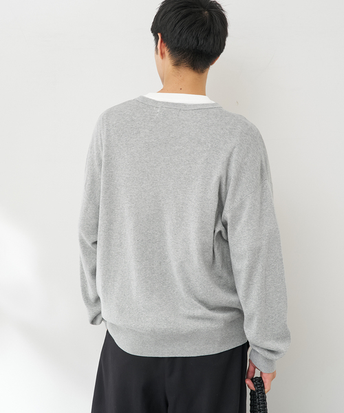 B.C STOCK(ベーセーストック)の「SILK MIX V NECK PULLOVER(ニット/セーター・メンズ・チャコールグレー/ブラック/ネイビー/グリーン・MEDIUM/LARGE/X-LARGE)」の20枚目の写真