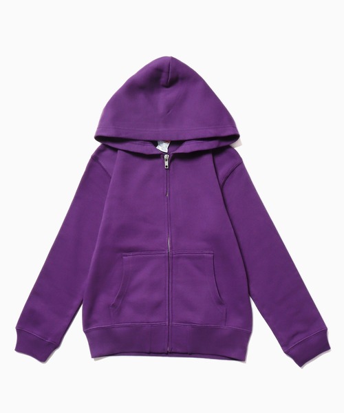 United Athle(ユナイテッドアスレ)の「10.0oz スウェット 裏毛フルジップパーカー フーディー(パーカー・キッズ・パープル・110)」の1枚目の写真