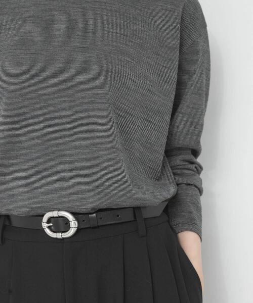 URBAN RESEARCH(アーバンリサーチ)の「new basic WASHABLE WOOL STRUCT TOPS(Tシャツ/カットソー・レディース・ホワイト系その他/チャコールグレー/ブラック系その他・FREE)」の8枚目の写真