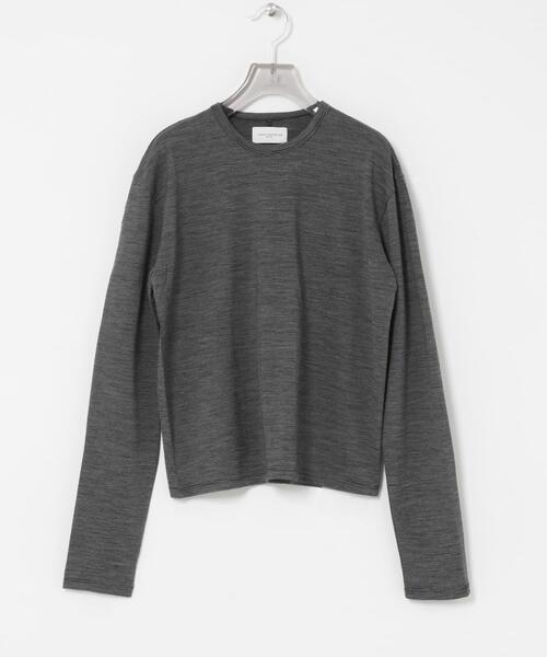 URBAN RESEARCH(アーバンリサーチ)の「new basic WASHABLE WOOL STRUCT TOPS(Tシャツ/カットソー・レディース・ホワイト系その他/チャコールグレー/ブラック系その他・FREE)」の13枚目の写真