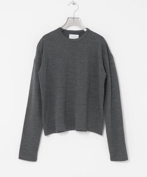 URBAN RESEARCH(アーバンリサーチ)の「new basic WASHABLE WOOL STRUCT TOPS(Tシャツ/カットソー・レディース・ホワイト系その他/チャコールグレー/ブラック系その他・FREE)」の15枚目の写真