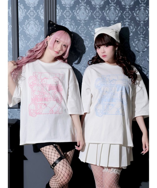NOEMIE(ノエミー)の「ロンリードール3コマTシャツ(Tシャツ/カットソー・レディース・ピンク/ブラック/サックスブルー・M)」の21枚目の写真