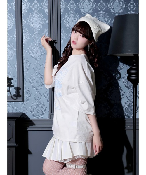 NOEMIE(ノエミー)の「ロンリードール3コマTシャツ(Tシャツ/カットソー・レディース・ピンク/ブラック/サックスブルー・M)」の6枚目の写真