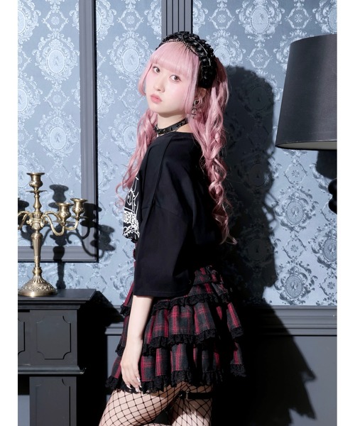 NOEMIE(ノエミー)の「ロンリードール3コマTシャツ(Tシャツ/カットソー・レディース・ピンク/ブラック/サックスブルー・M)」の9枚目の写真