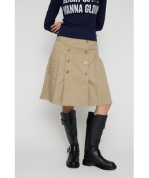 DOUBLE BUTTON PLEATS スカート